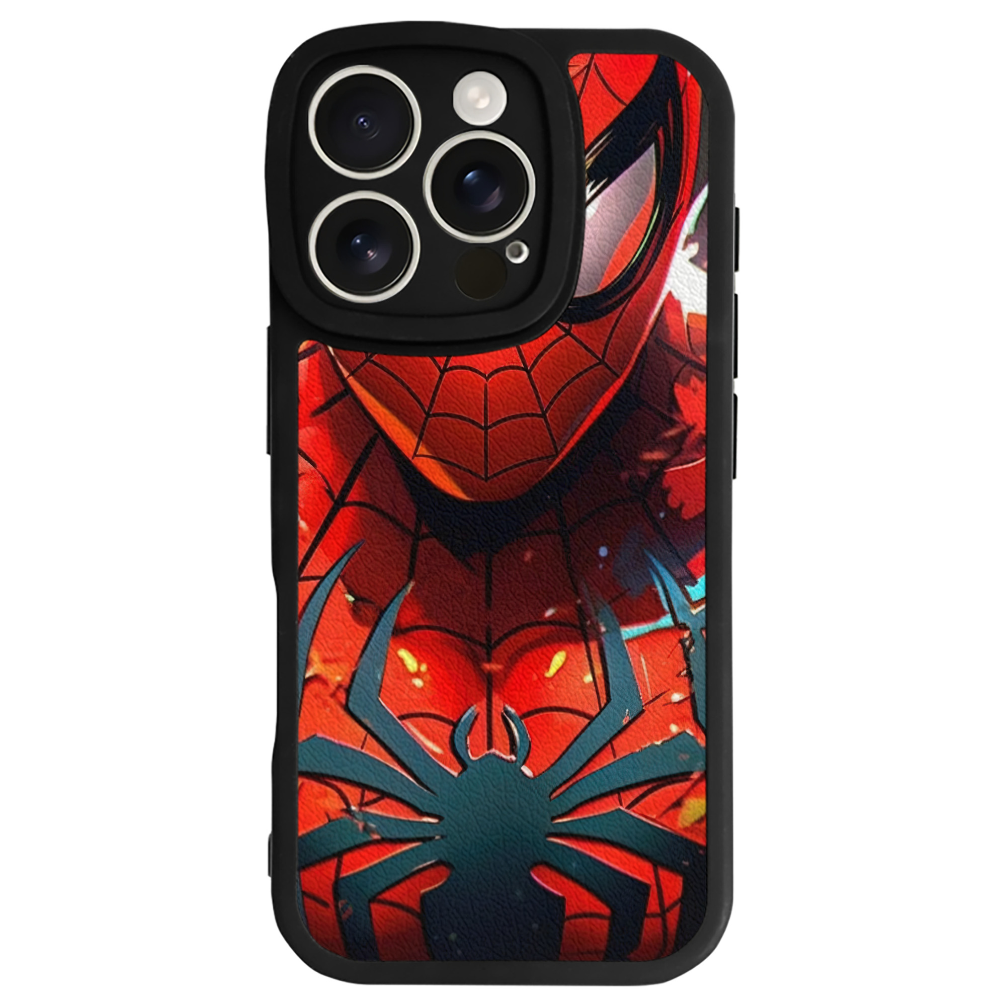 Spider Man スパイダーマン 【iPhone 16シリーズ対応】シリコンスマホケース（レザー調） 材質：シリコン